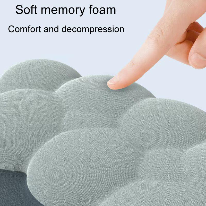 3 Piece Cloudy Gradient Memory Foam Wrist & Mouse Pad Set Blue+Gray - Model 14