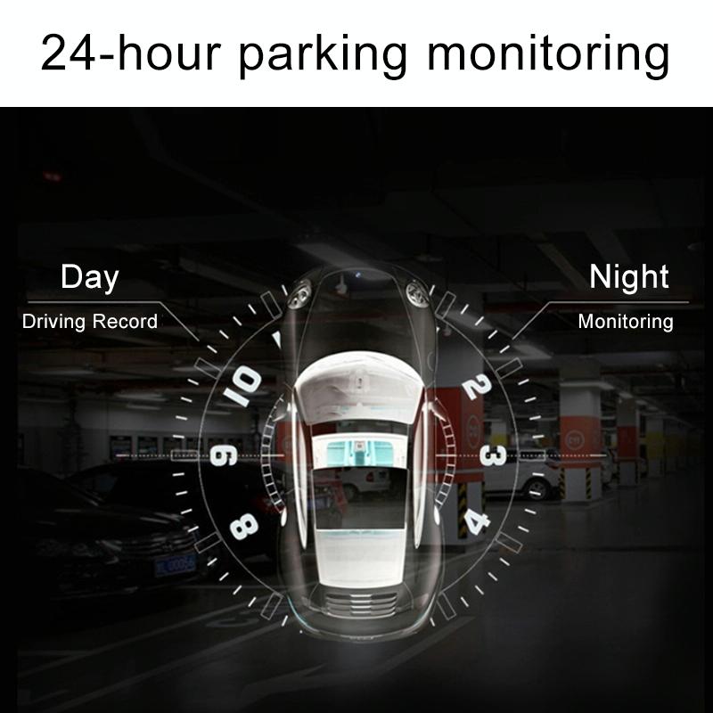1080p Dual Recording Car Dvr with Parking Monitoring and Loop Recording - 4 Inch 2.5d Hd