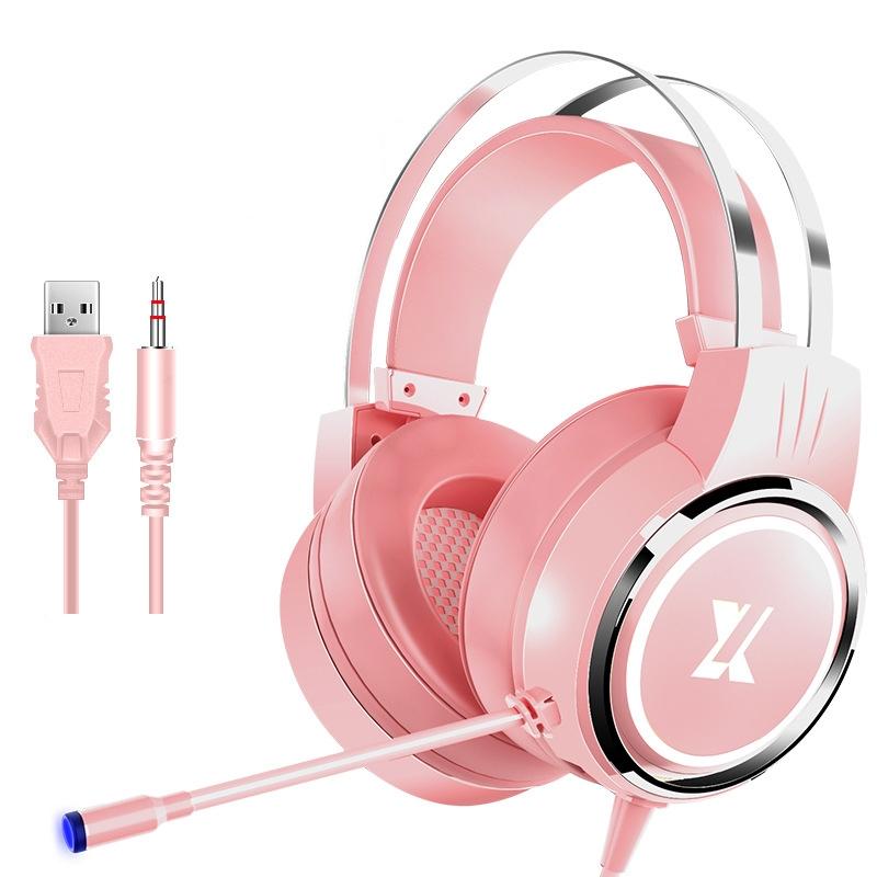 X8 Gaming Headset With Mic Pink Upgrade