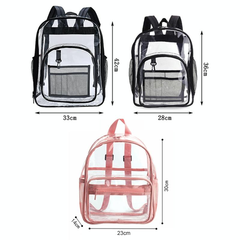 Waterproof Pvc Backpack for Students - Compact and Durable - Candy Colour Pink