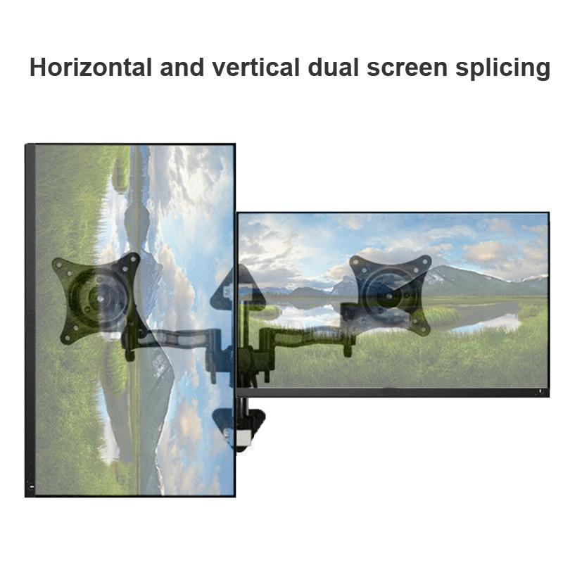 Wall-mounted Dual Screen Computer Bracket for Splicing