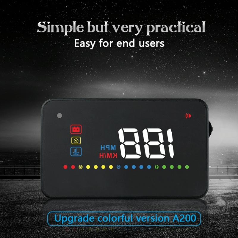 3.5 Inch Vehicle Head Up Display Car Speed Engine Revs Water Temp Voltage