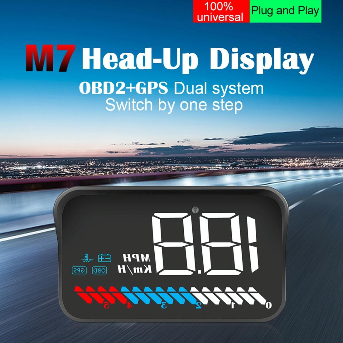 Universal Car Obd2 + Gps Hud 3.5 Inch Display Fuel Consumption