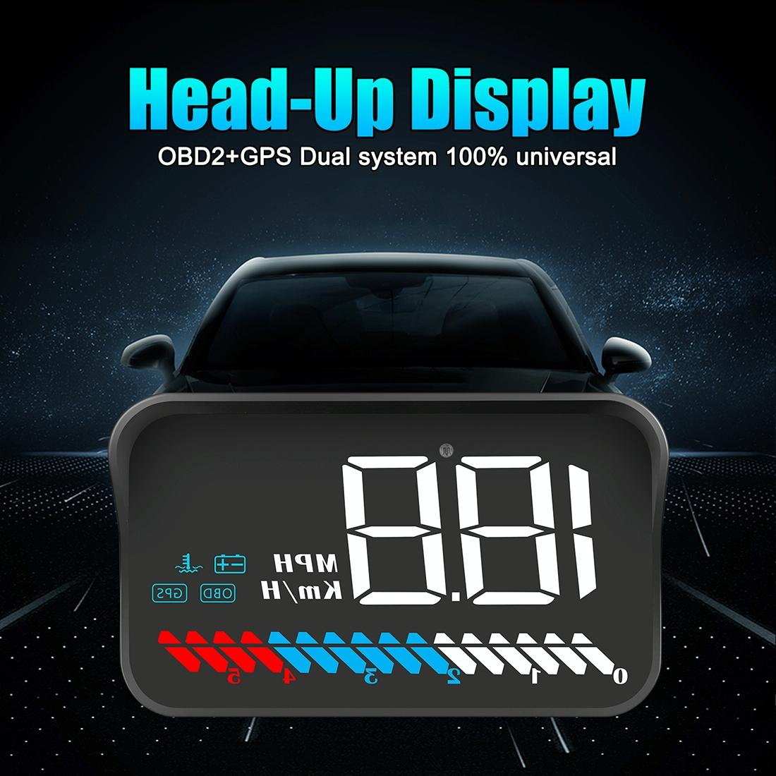 Universal Car Obd2 + Gps Hud 3.5 Inch Display Fuel Consumption