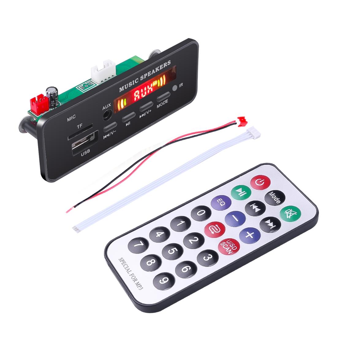 12V Car Mp3 Player Board With Fm Radio Bluetooth Recording & Remote