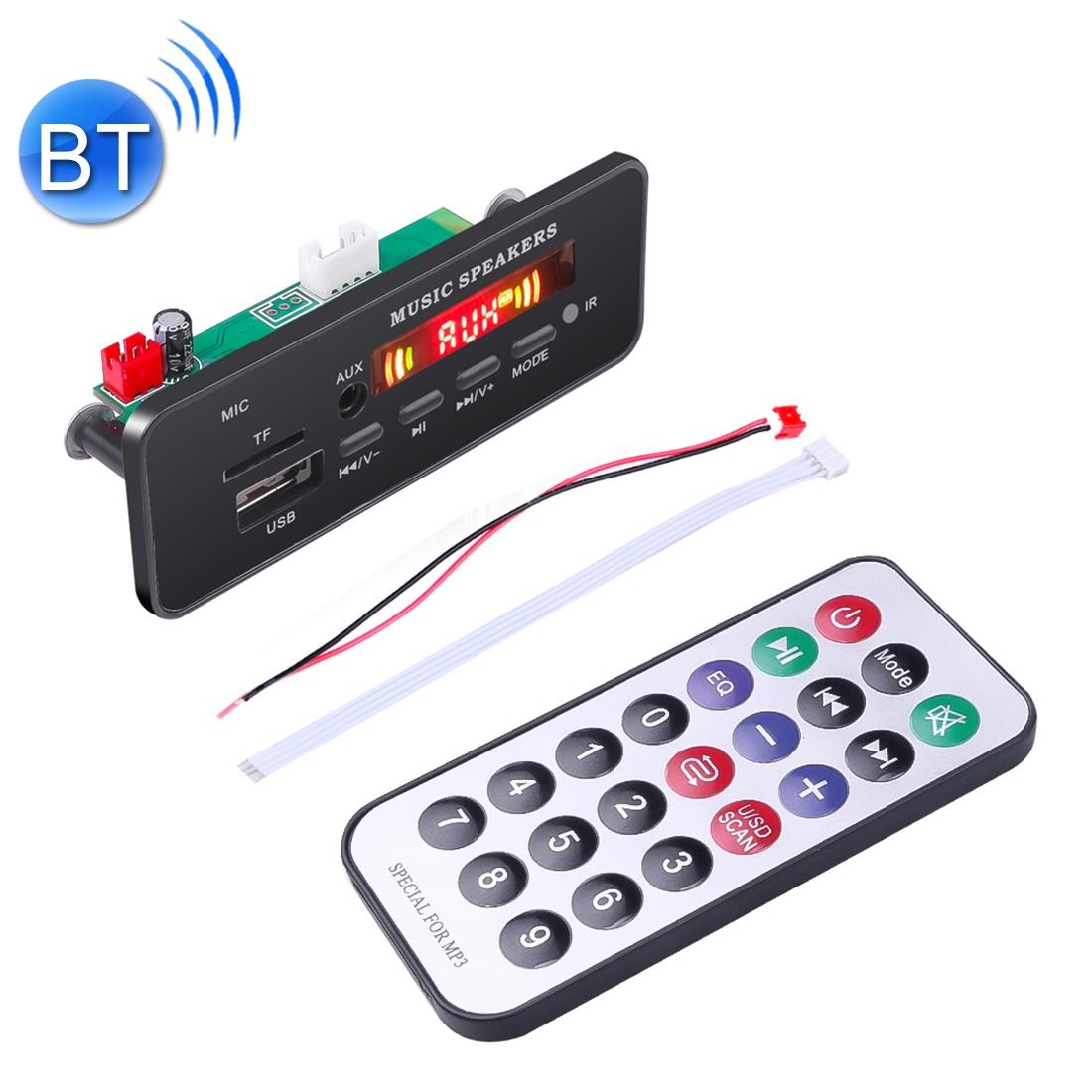 12V Car Mp3 Player Board With Fm Radio Bluetooth Recording & Remote
