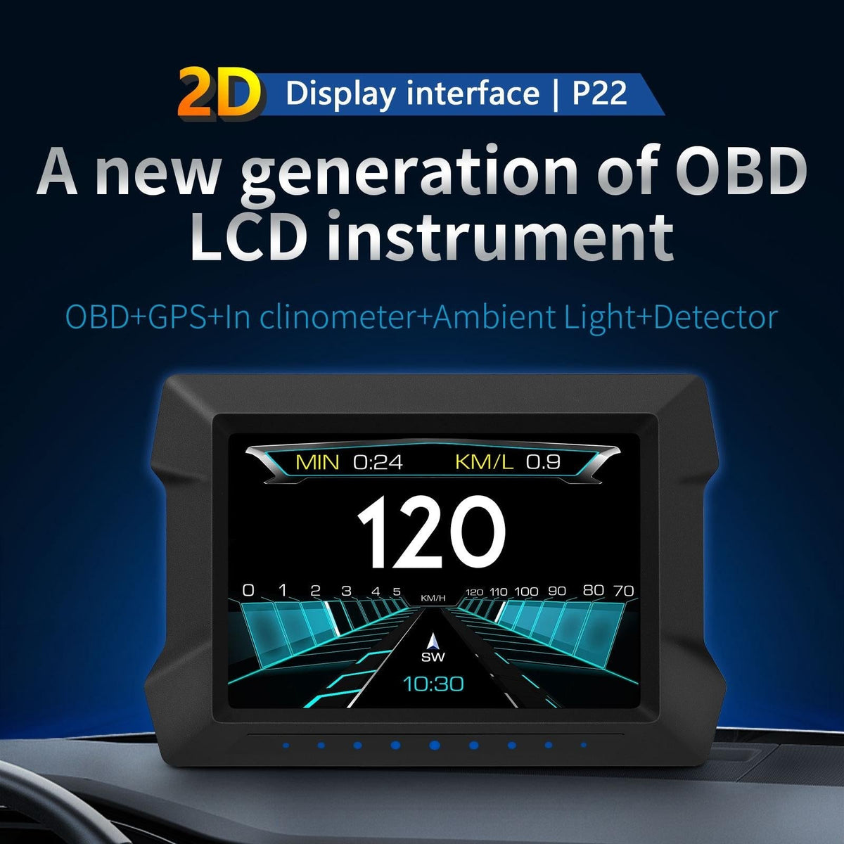 3.5 Inch Car Hud Gps Obd2 Dual System Projector