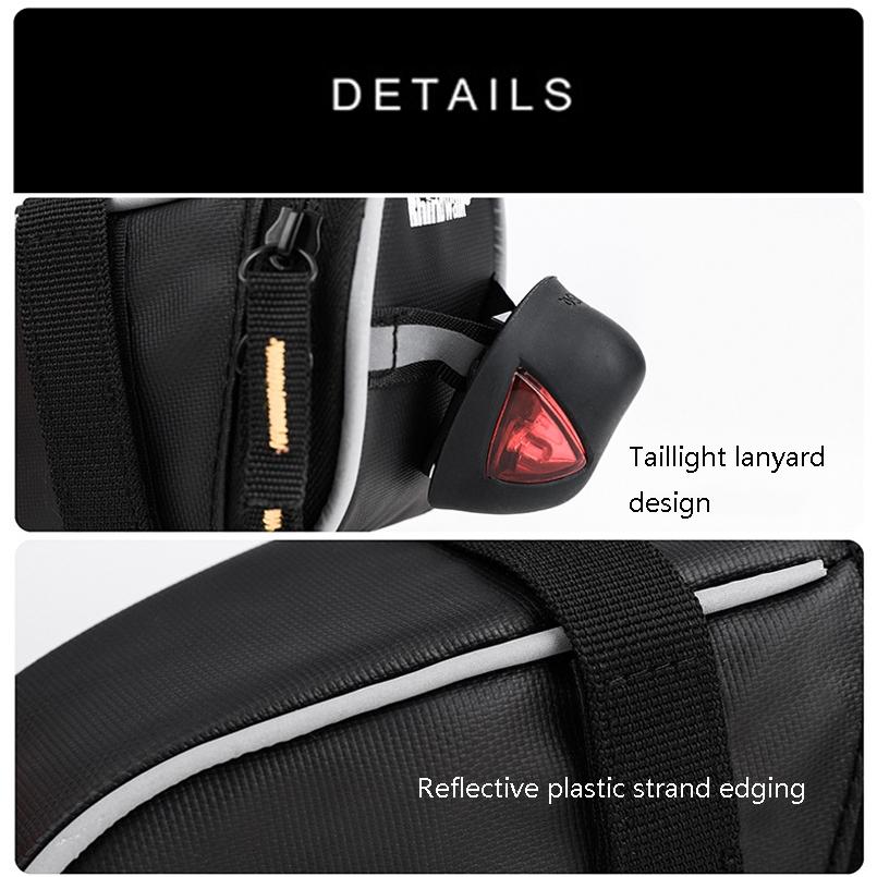 Compact Bike Saddle Bag For Tools & Storage