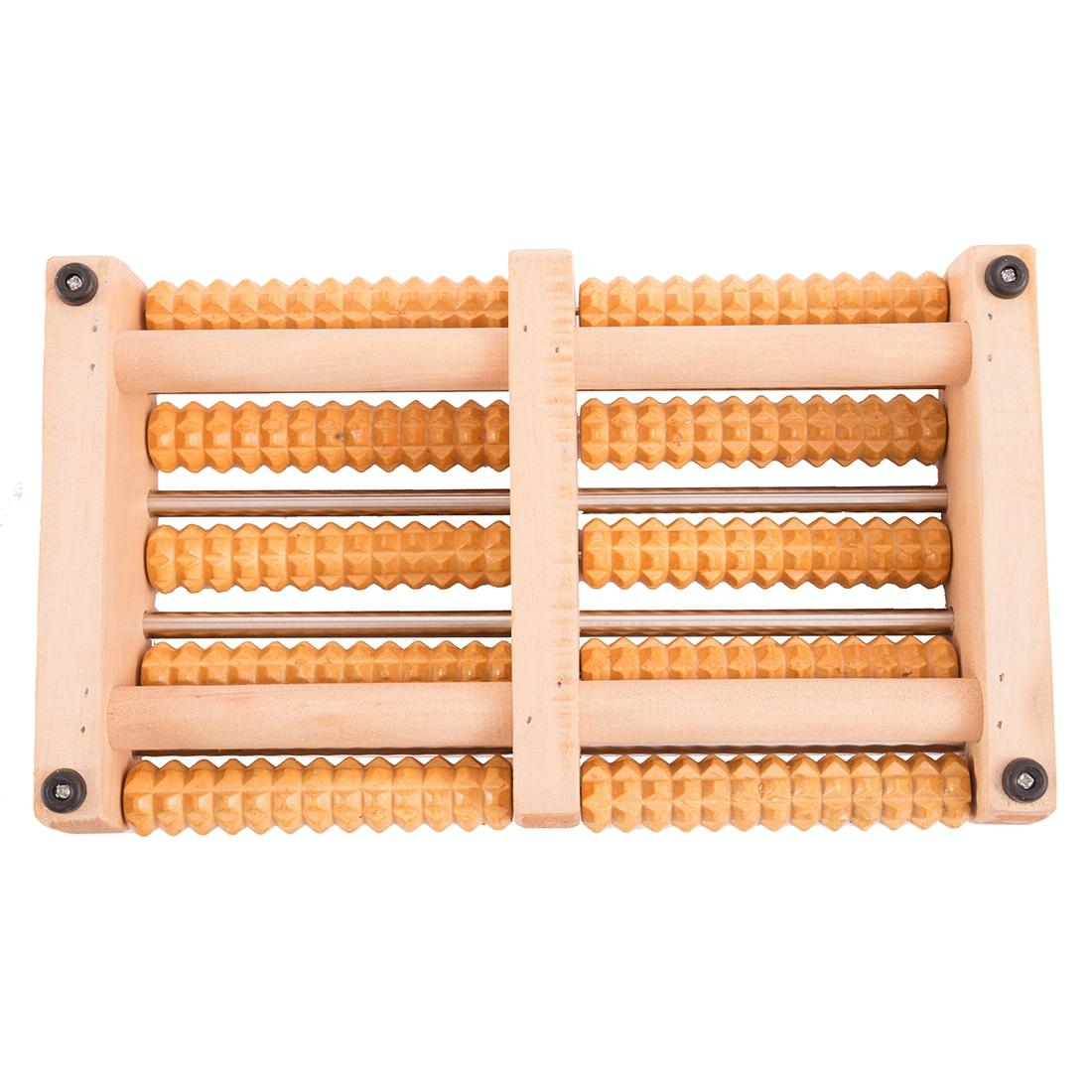 5-Row Solid Wood Foot Massager Non-Slip & Thickened