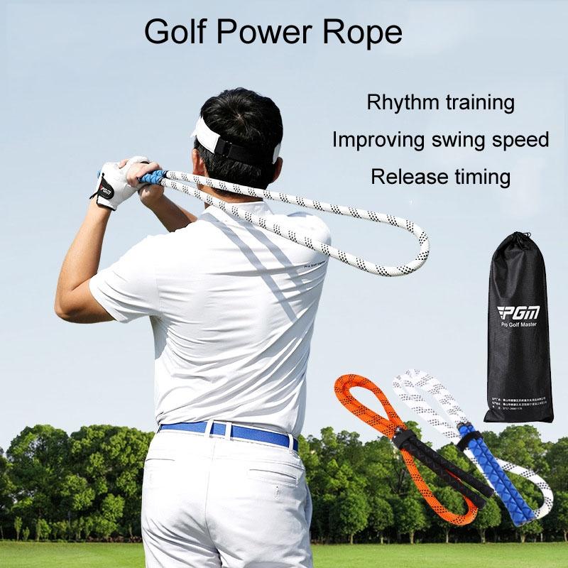 Golf Power Rope Swing for Rhythmic Training - Indoor / Outdoor Exerciser - White Blue