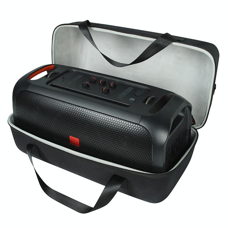 Jbl Partybox On-the-go Hard Eva Storage Bag with Microphone Bag - Shockproof - Black + Orange