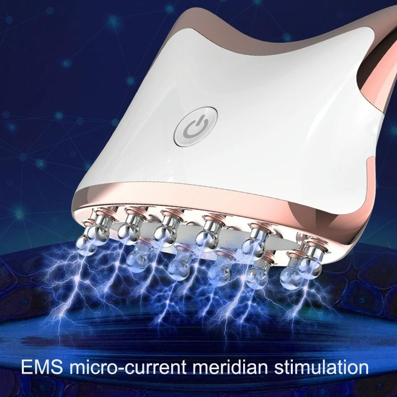 Colour Light Meridian Dredging Massager Sm-2102 - White Gold