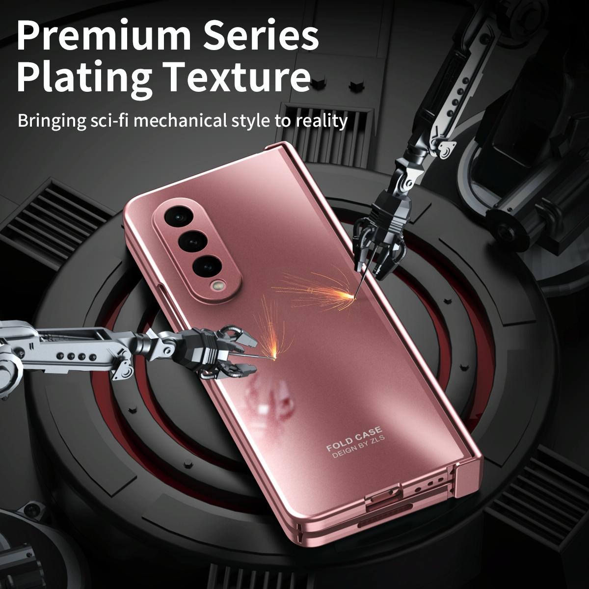 For Samsung Galaxy Z Fold4 5G Foldable Electroplated Case - Green
