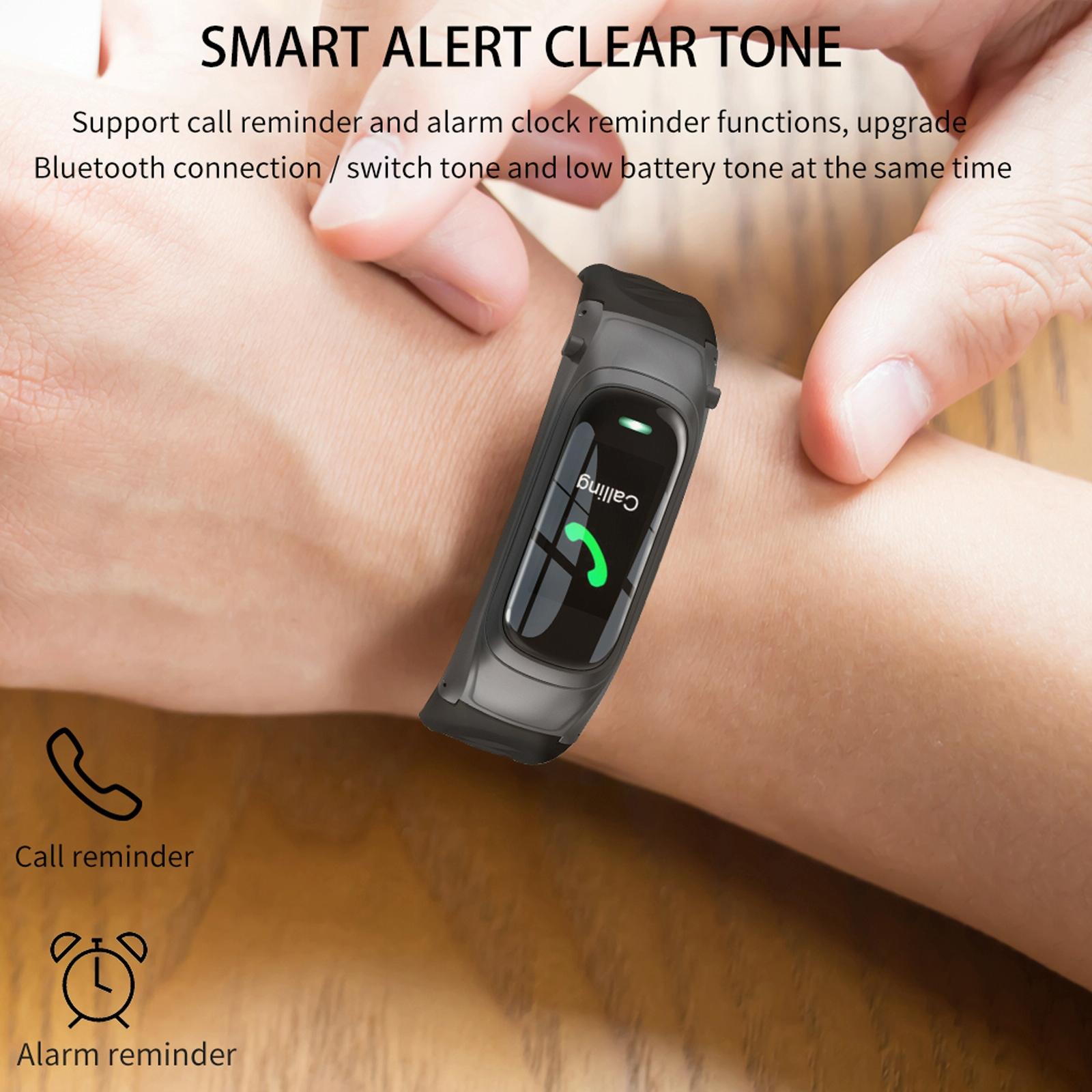 Smart Bracelet With Ai Voice Sleep & Heart Rate Monitoring Call Rejection - Black