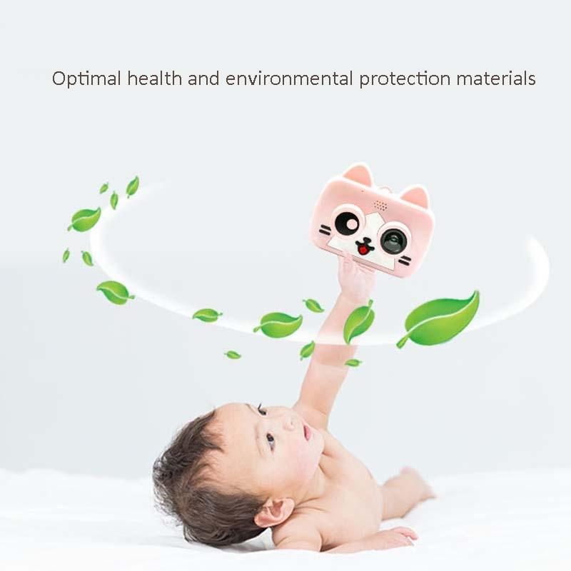 2.0 Hd Screen Wifi Children's Digital Camera with 12mp Cartoon Design and Fun Photography - 2 Screen Wifi Cartoon Design Fun Photography - Pink