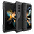 For Samsung Galaxy Z Fold4 5G Waterproof Metal Phone Case With Folding Holder - Black