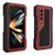 For Samsung Galaxy Z Fold4 5G Waterproof Metal Phone Case With Folding Holder - Black