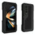 For Samsung Galaxy Z Fold4 5G Waterproof Metal Phone Case With Folding Holder - Black