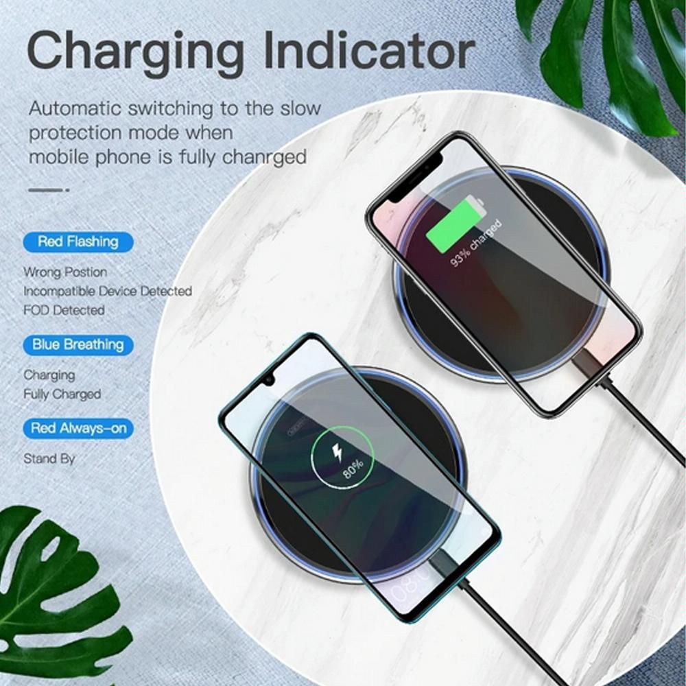 Ultra Thin Wireless Charger For Mobile Phones - Black