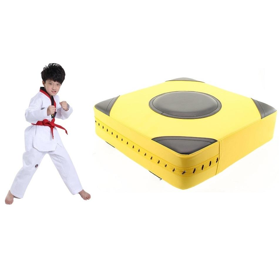 Thickened Square Boxing Wall Target - Imitation Leather - 40X40X10 - Yellow Black
