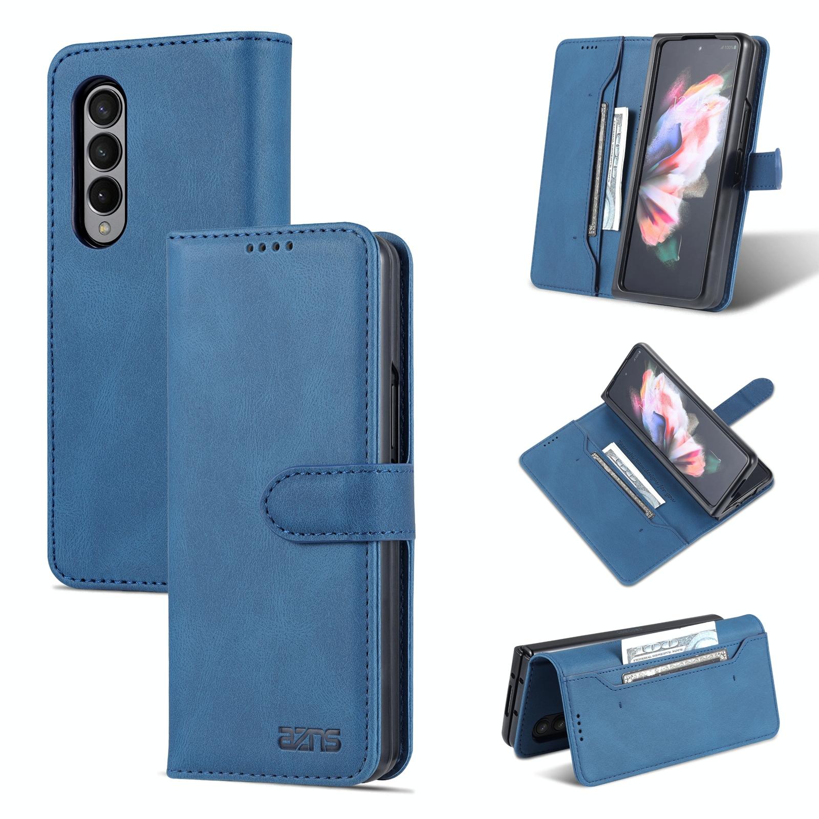 For Samsung Galaxy Z Fold4 5G Horizontal Flip Tpu Phone Case - Blue