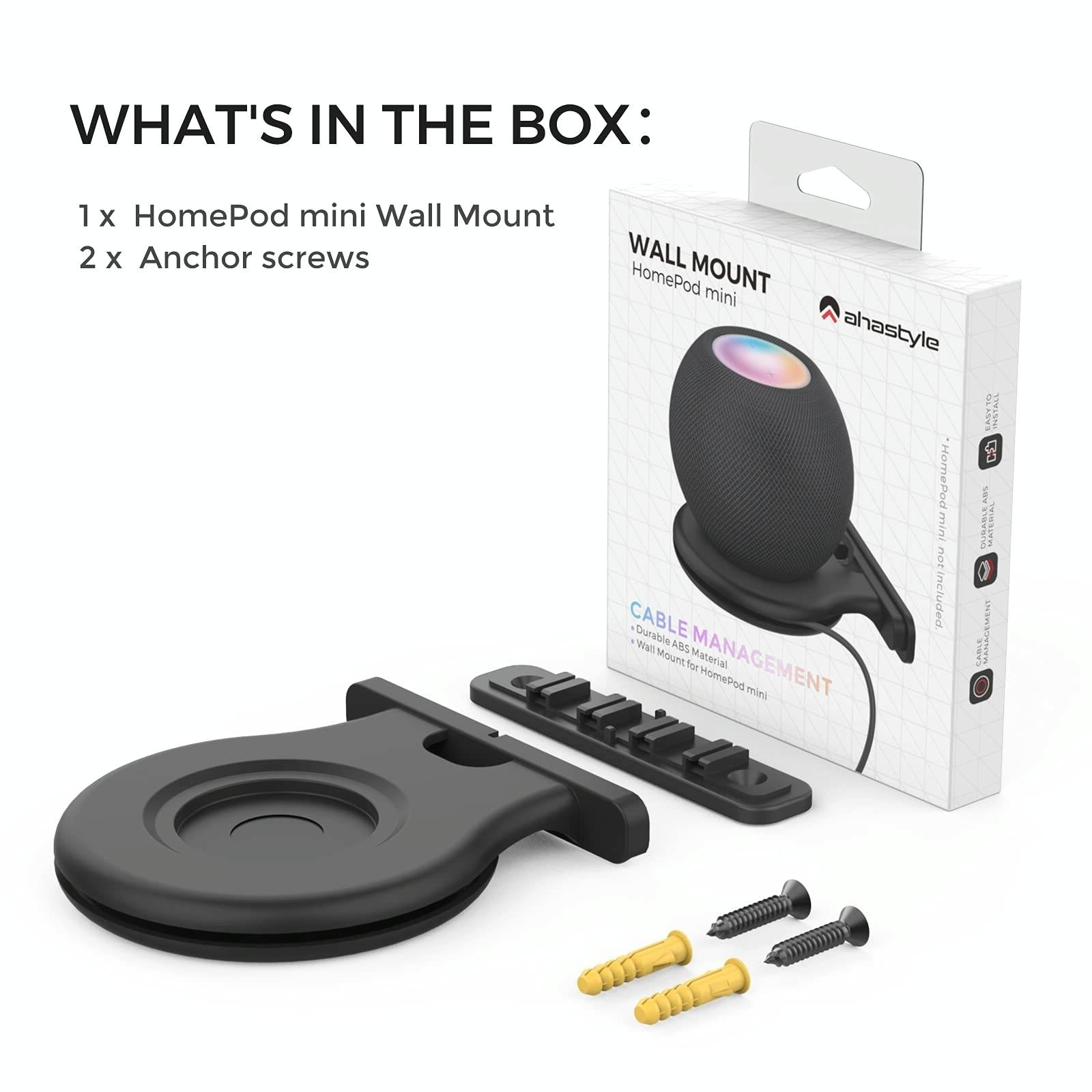 Ahastyle Smart Speaker Stand for Apple Homepod Mini - Black