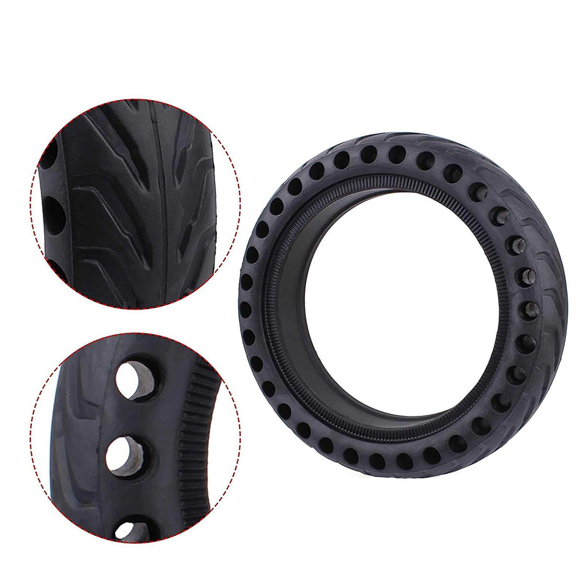 8.5 Electric Scooter Tire for Xiaomi Mijia M365 / M365 Pro - Honeycomb Anti-explosive Rubber - Black