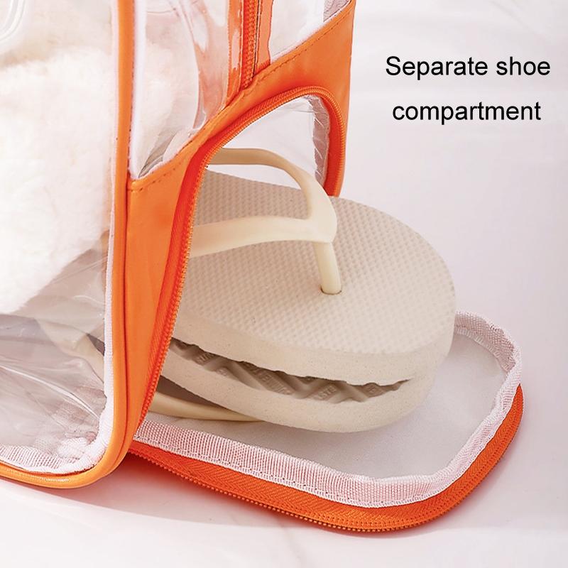 Waterproof Sports Tote For Toiletries & Makeup - Orange