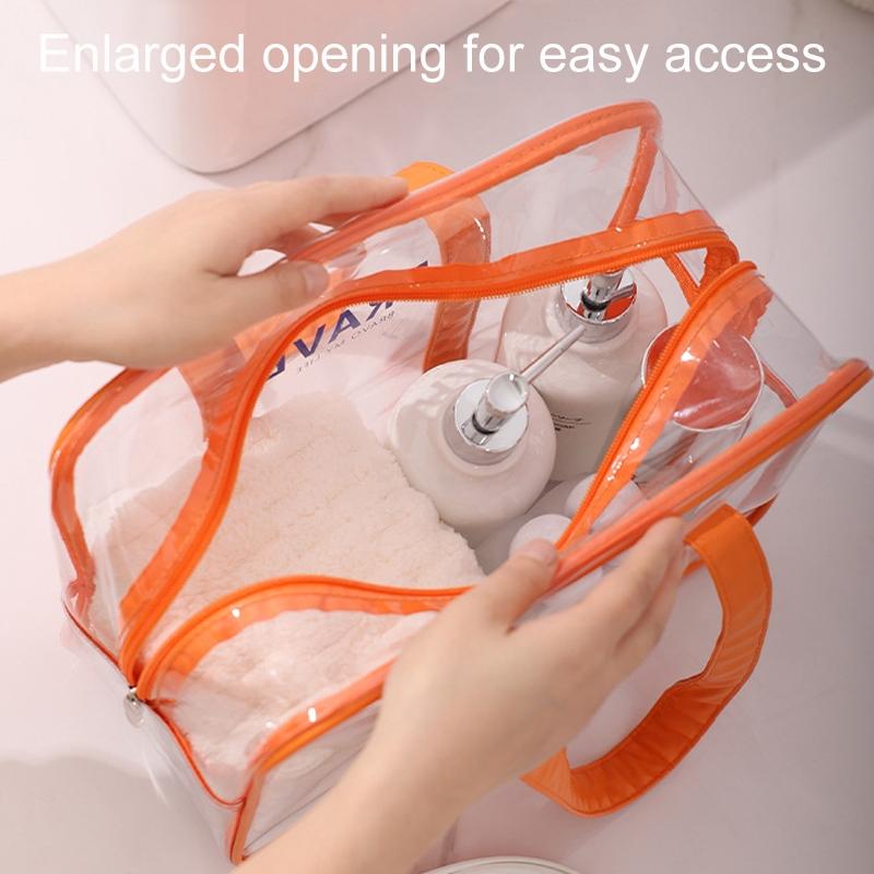 Waterproof Sports Tote For Toiletries & Makeup - Orange