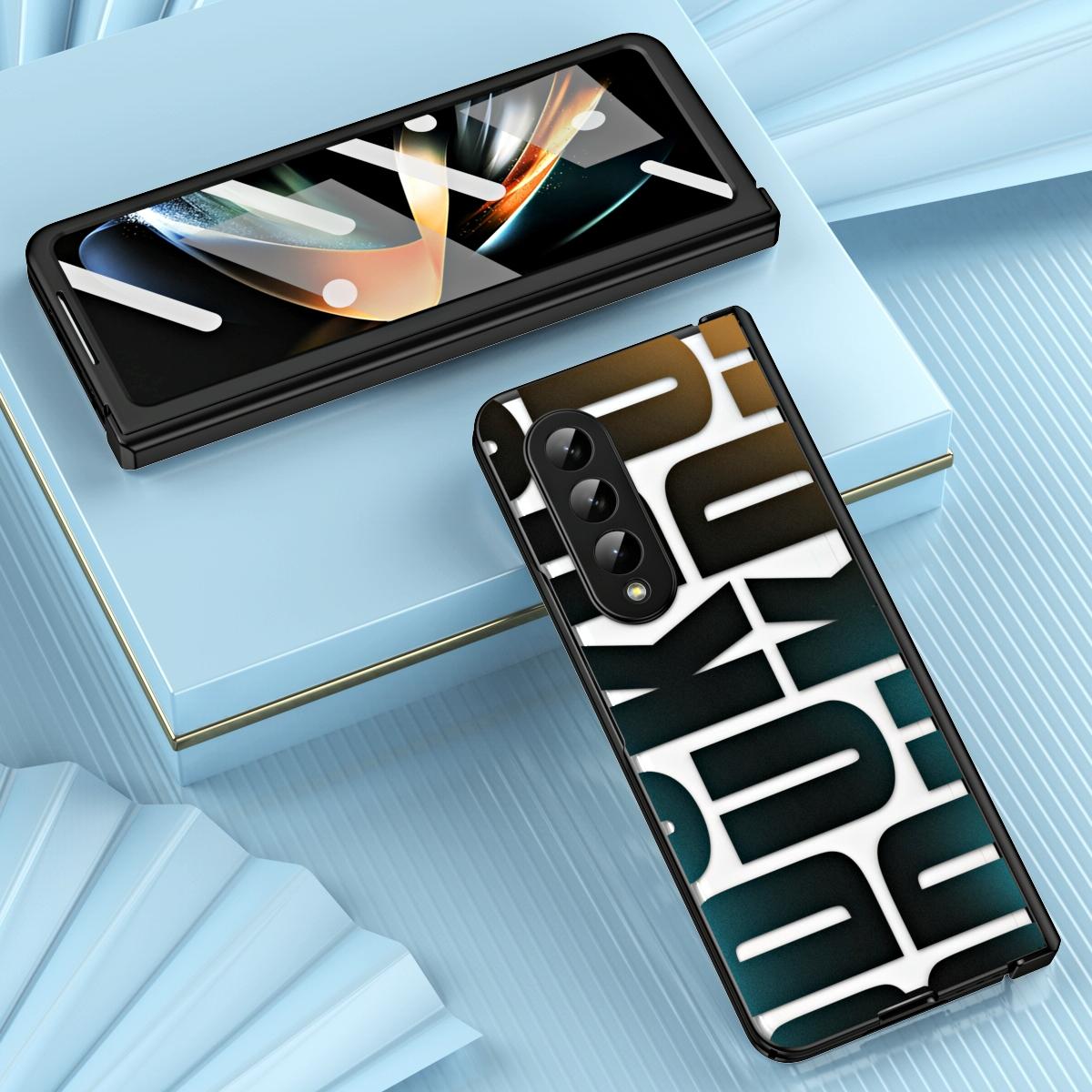 Foldable Electroplated Phone Case For Samsung Galaxy Z Fold 4 5G With Hinge