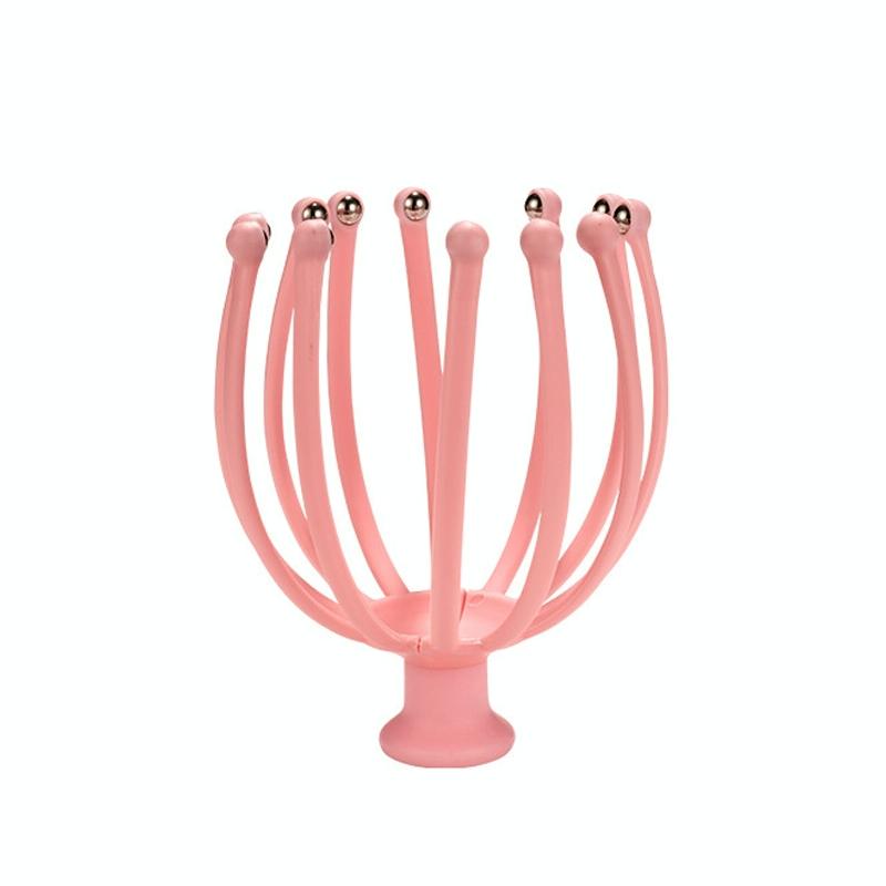 Rotating Octopus Head Massager Relaxing Ball Tool - Blue