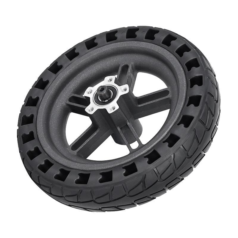 Shock-absorbing Honeycomb Tire for Xiaomi M365 Electric Scooter with 8.5 Rear Wheel - Black Hub
