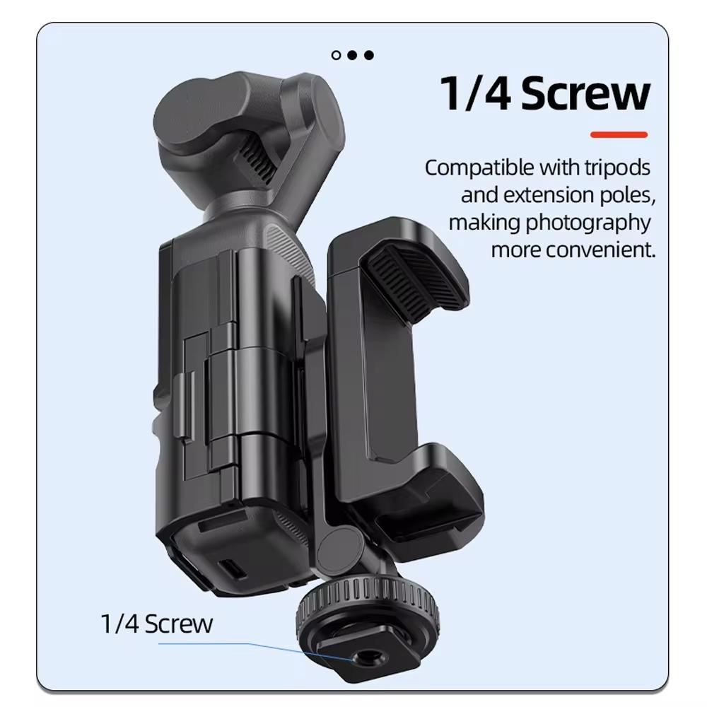 3 Cold Shoe Phone Holder For Dji Osmo Pocket Expand Bracket Black