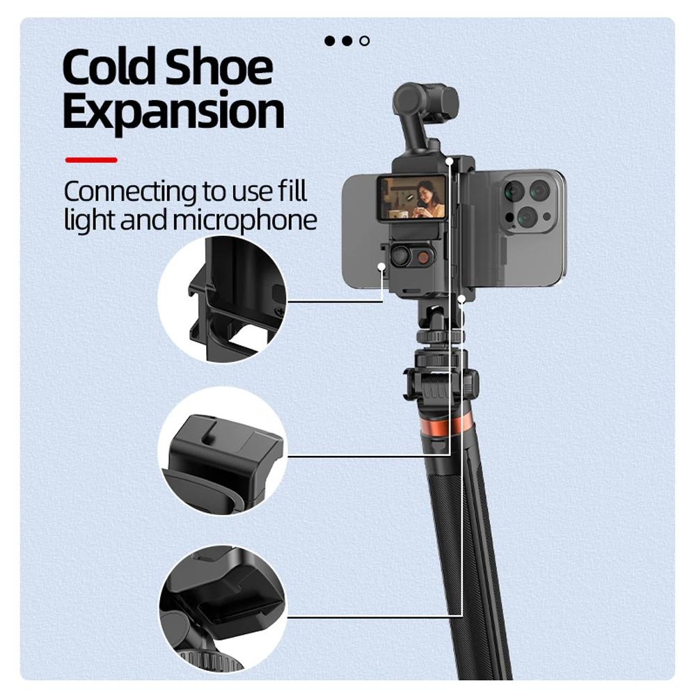 3 Cold Shoe Phone Holder For Dji Osmo Pocket Expand Bracket Black