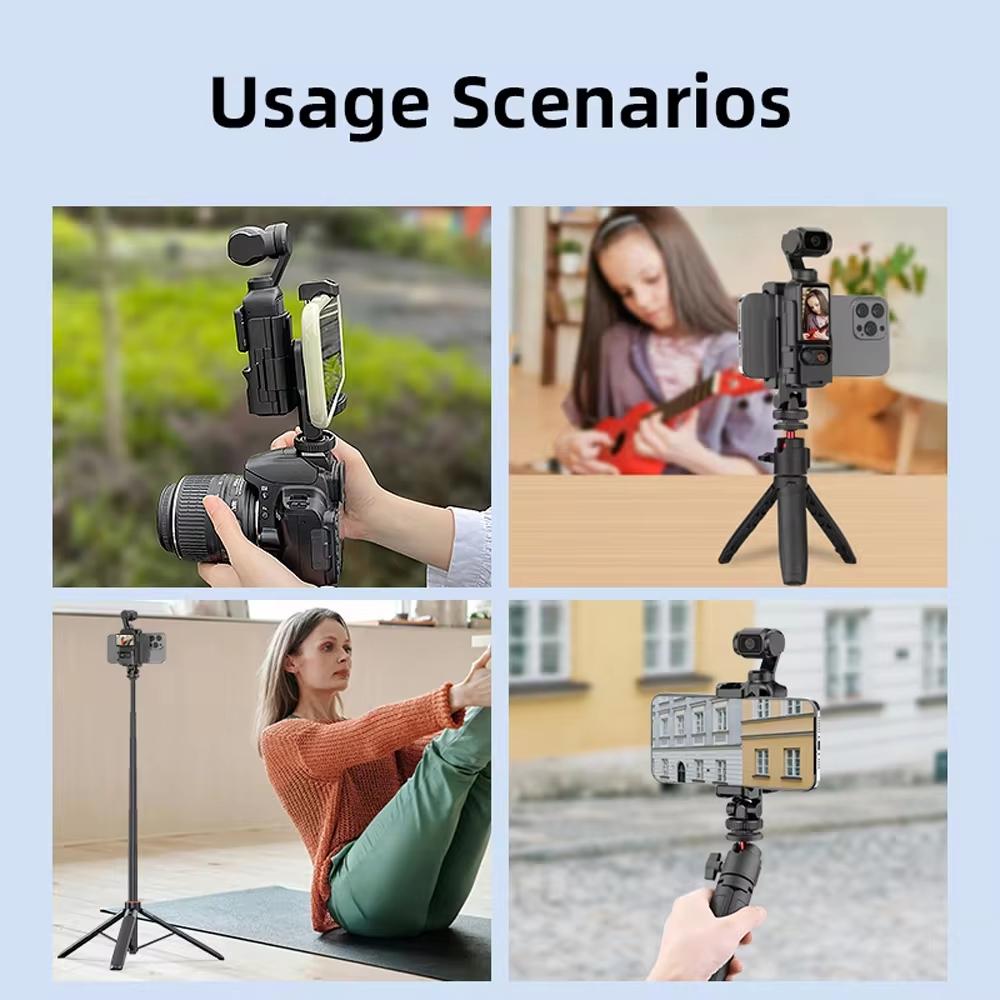 3 Cold Shoe Phone Holder For Dji Osmo Pocket Expand Bracket Black