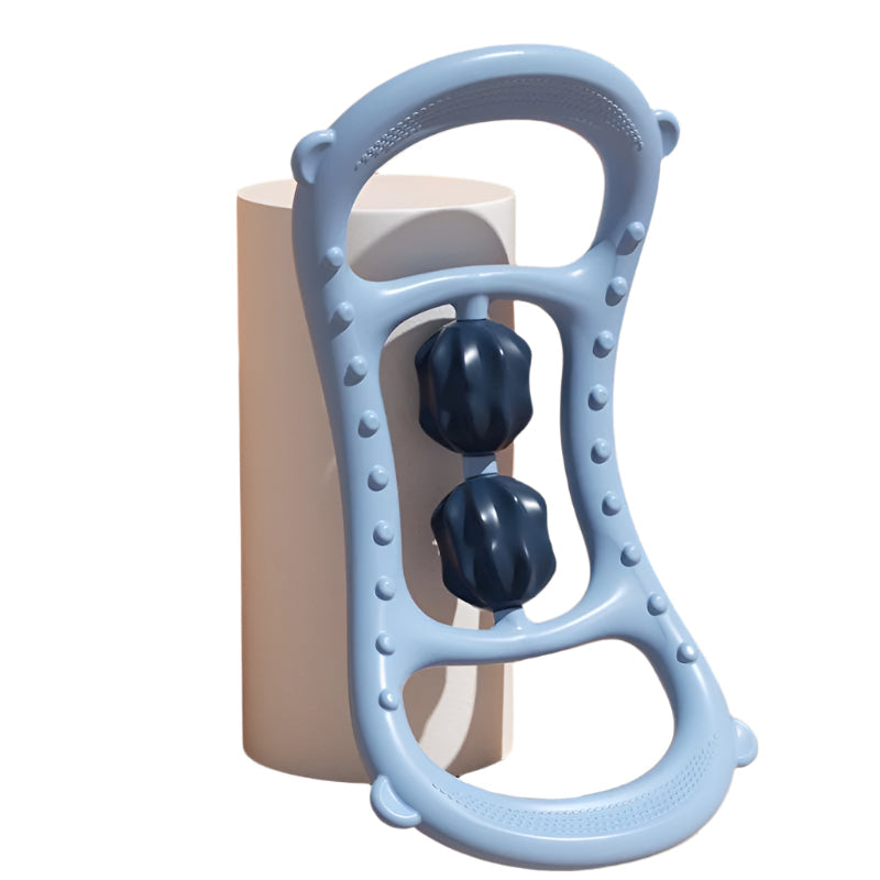 Stretching Yoga Ring With Raised Point Roller - Beige Orange