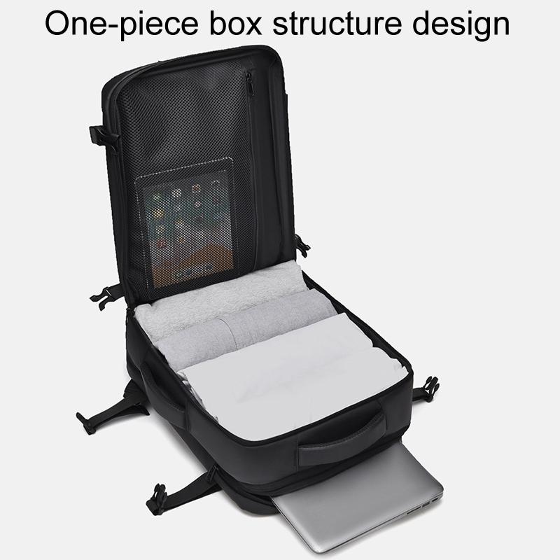 Large Capacity Expandable Business Backpack - Black