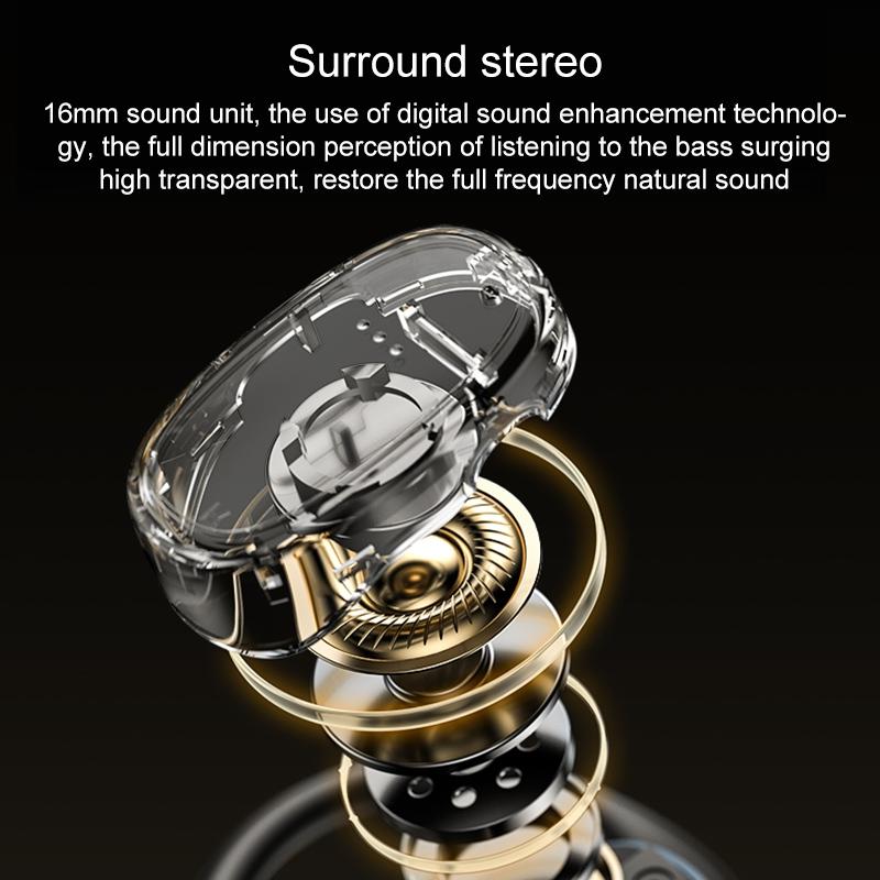 Black Open Wireless Bluetooth Earphones - Ysp18 Ows
