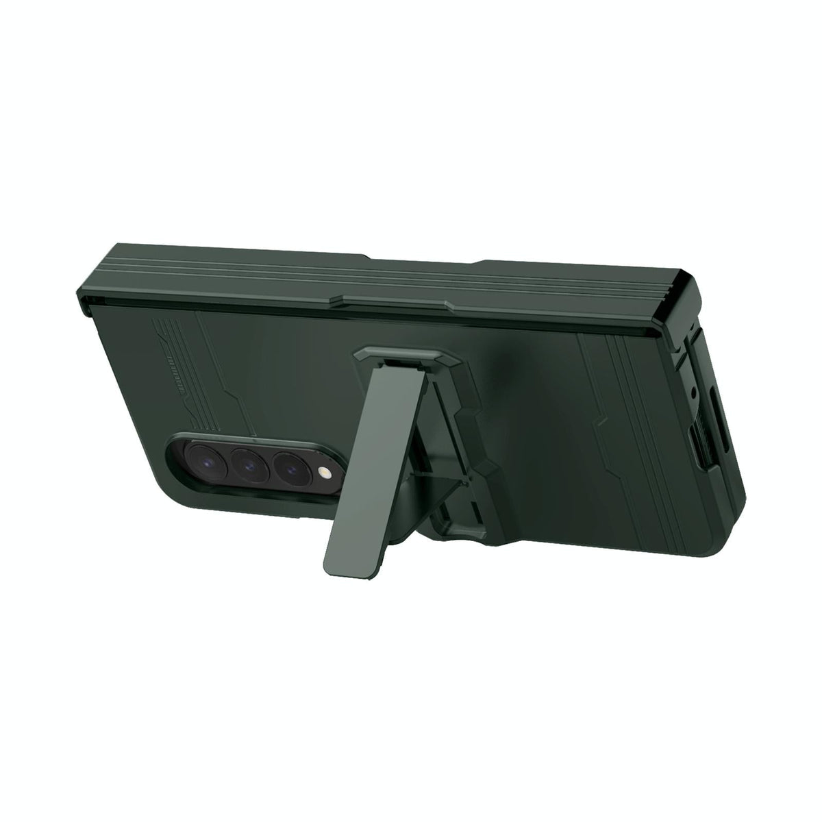 For Samsung Galaxy Z Fold4 5G Anti-Fall King Kong Phone Case - Black