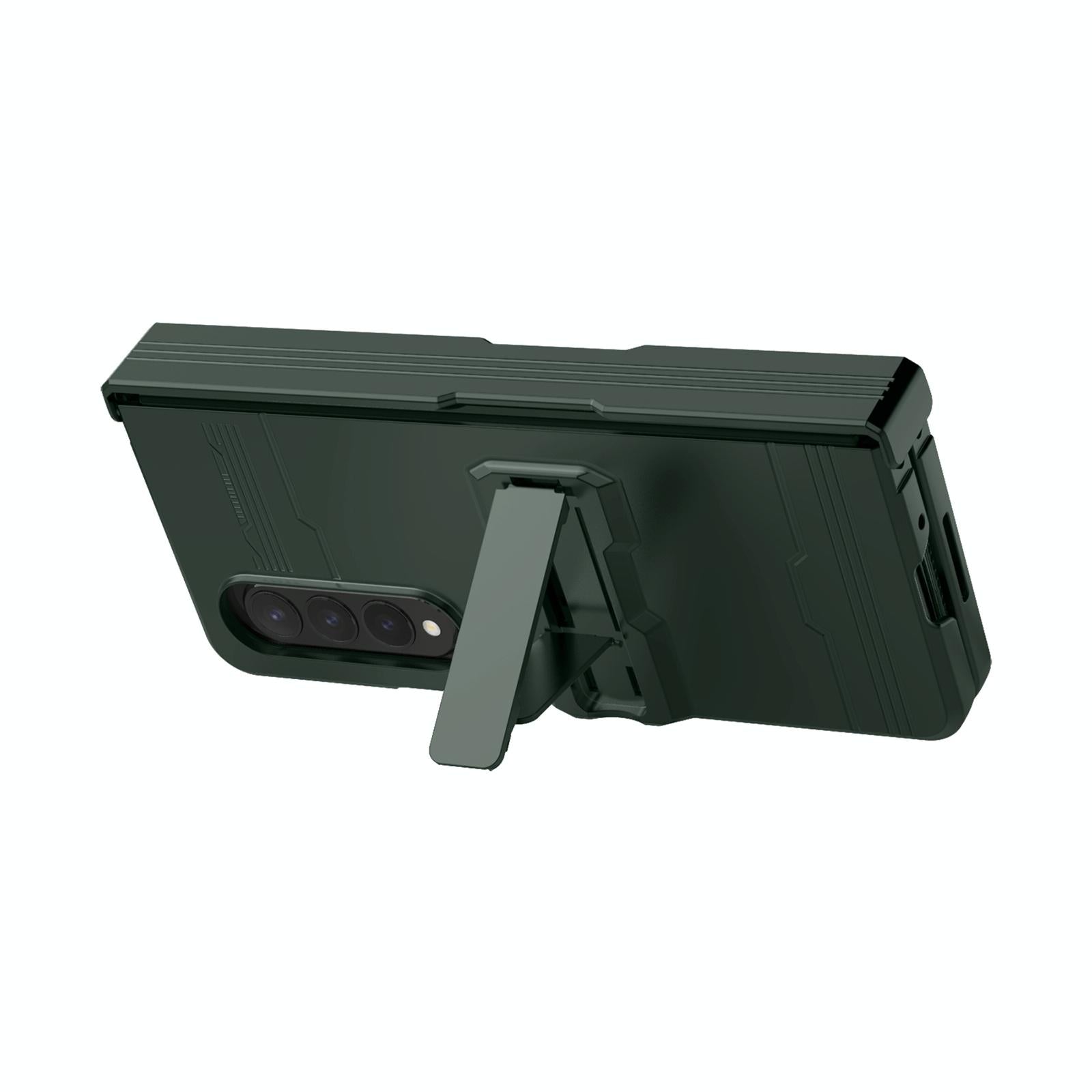 For Samsung Galaxy Z Fold4 5G Anti-Fall King Kong Phone Case - Black