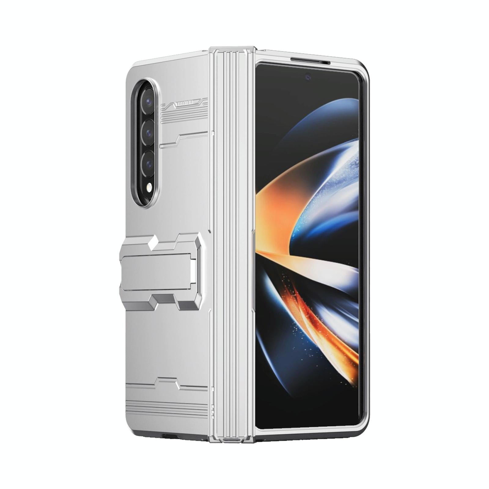 For Samsung Galaxy Z Fold4 5G Anti-Fall King Kong Phone Case - Black