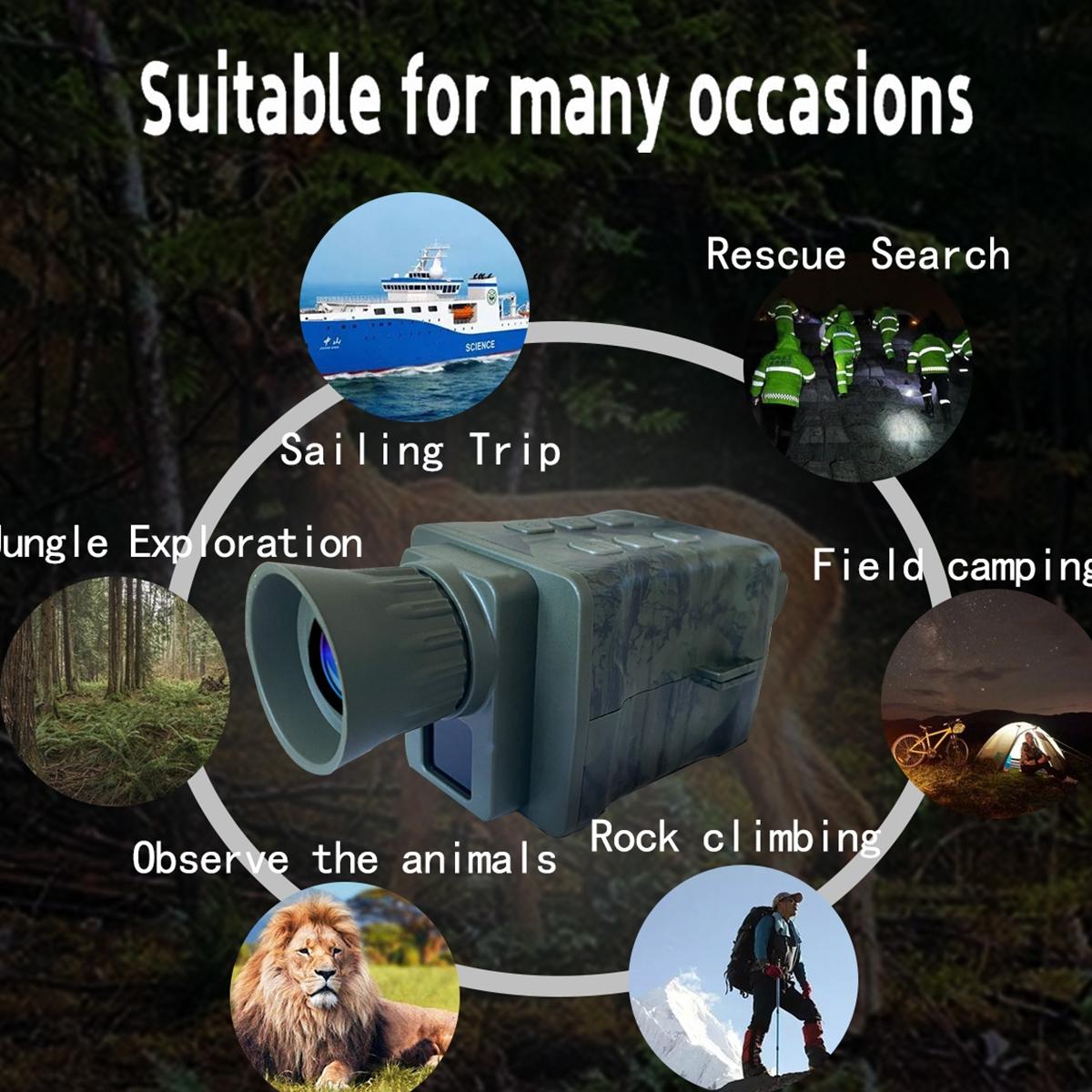 4K Hd Monocular Digital Night Vision For Outdoor Hunting - Camouflage