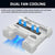 Ps5 Dual-seat Charging & Cooling Base Rack with Storage - Compact Design - White