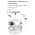 Electric Head Massager With Hot Compress & Vibration Waterproof English Version