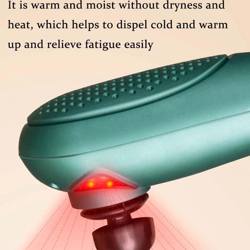6-In-1 Handheld Massager 15 Modes Heating & Vibration Green