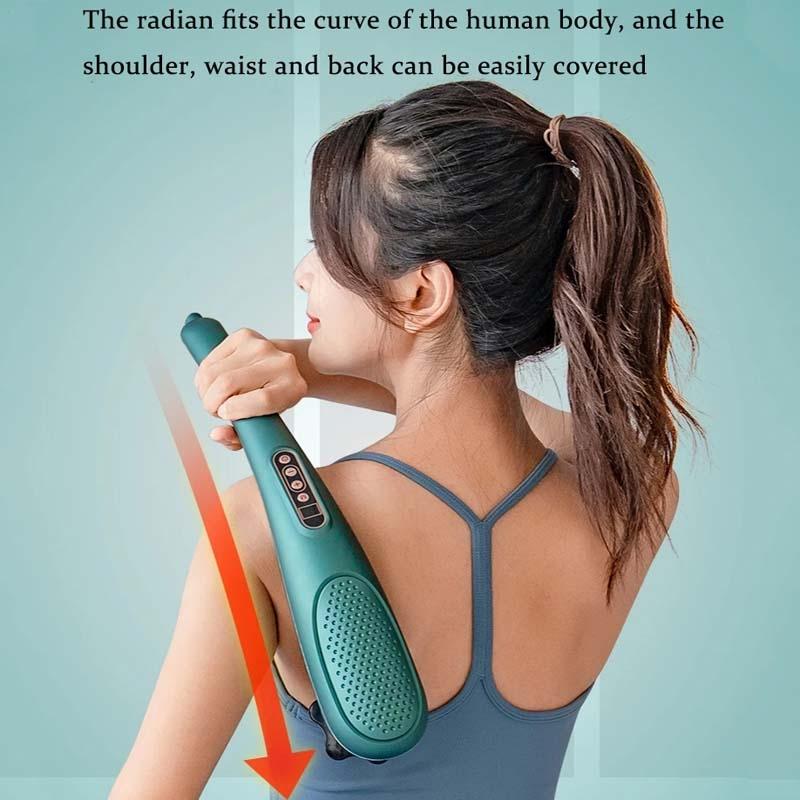 6-In-1 Handheld Massager 15 Modes Heating & Vibration Green