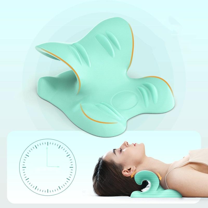 Cervical Massager C-Type Traction Support Pillow - Green