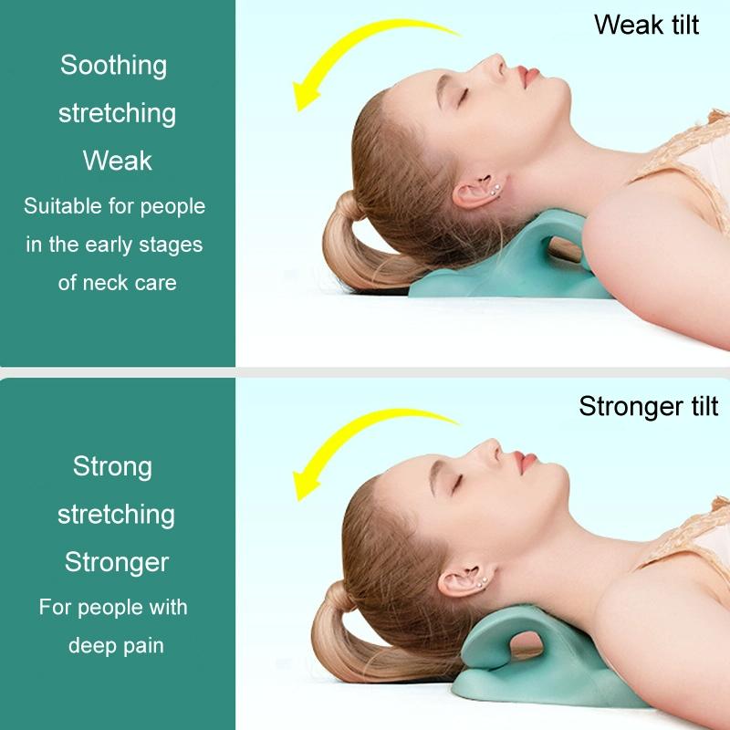 Cervical Massager C-Type Traction Support Pillow - Green