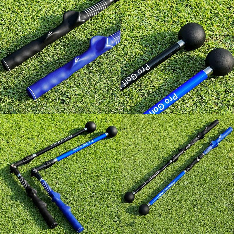 Adjustable Golf Swing Trainer for Beginners - Foldable & Corrective - Black