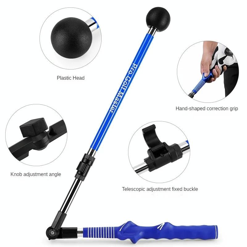 Adjustable Golf Swing Trainer for Beginners - Foldable & Corrective - Black